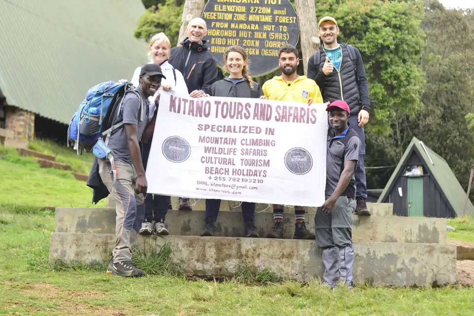 Professional mountain guides team